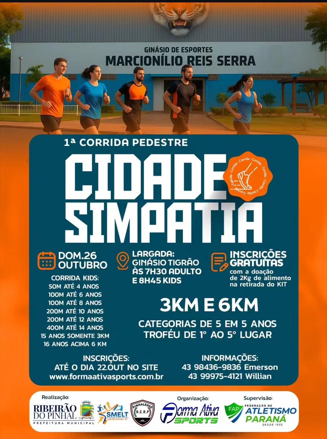 1ª Corrida Pedestre Cidade Simpatia